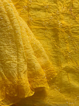 Yellow - Kota Doria Saree