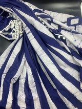 Mul cotton batik saree - blue