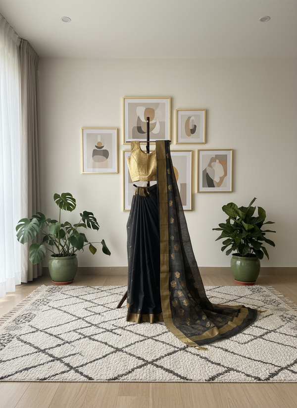 kajri Chanderi saree