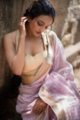 Noorie Maheshwari silk saree - Mauve