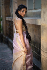 Noorie Maheshwari silk saree - Mauve