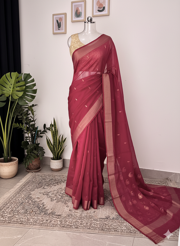 Rani Chanderi saree