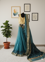Black forest Chanderi saree