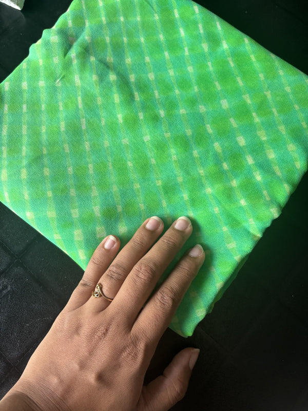 Parrot green Leheriya Saree