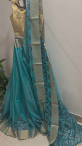 Black forest Chanderi saree