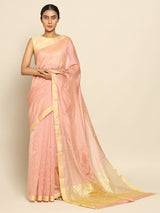 Striped in pink Chanderi Saree Chowdhrain Saree 4500.00 Chowdhrain