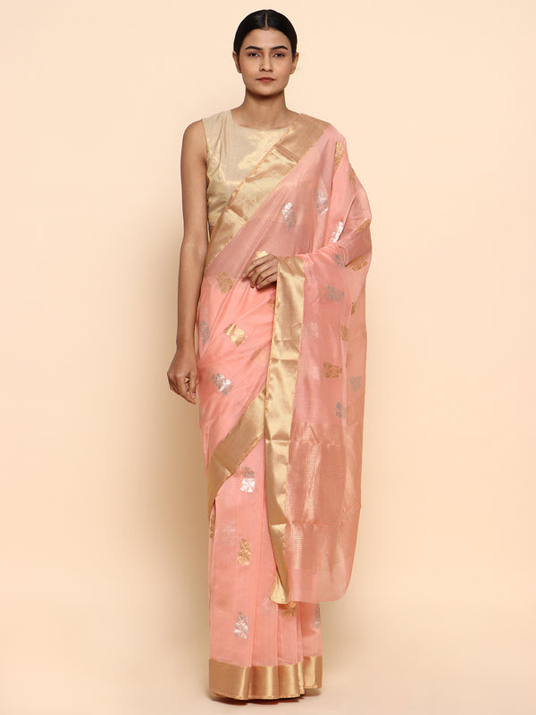 Pale Blush Chanderi Saree Chowdhrain saree 16800.00 Chowdhrain