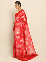 Ravishing Red Mubarakpur saree
