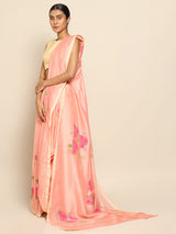 Rose gold Handpainted Chanderi Saree Chowdhrain Saree 3500.00 Chowdhrain
