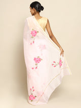 Pastel pink Handpainted Chanderi Saree Chowdhrain Saree 3500.00 Chowdhrain