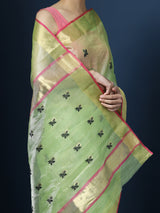 Lite Green Tissue Chanderi Saree