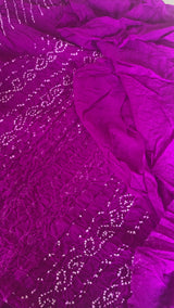 Purple bandhini leheriya Saree