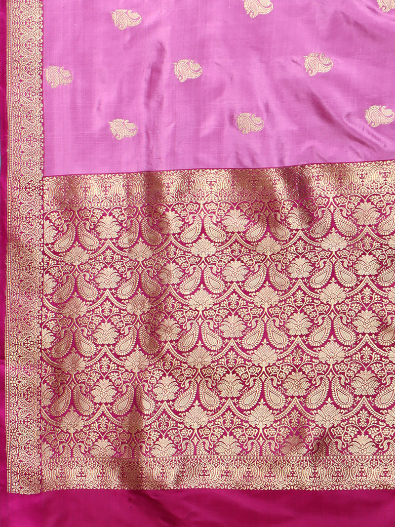 Just Muave - Handwoven Banarasi Silk Saree