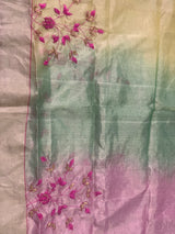 Iris Katan silk Chanderi Saree by Chowdhrain