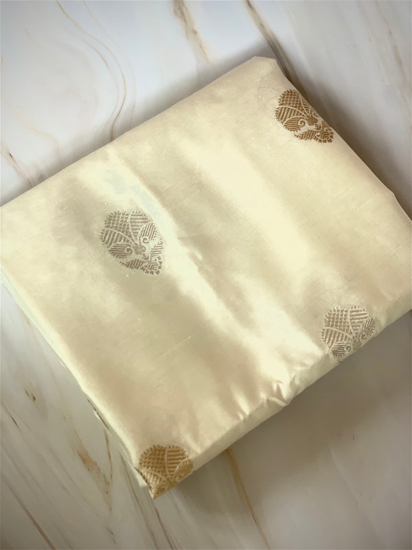 Ivory Gold - Pure Silk Banarasi Dupatta