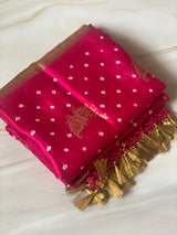 morpankh banarasi bandhej pure silk dupatta by Chowdhrain