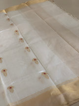 Noorie - Pure Silk Chanderi Dress Material - Ivory