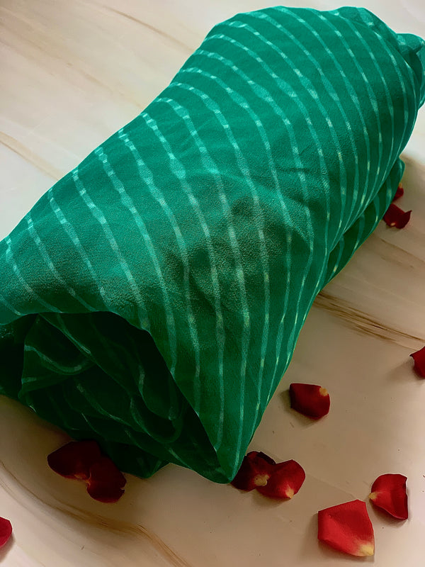 Sea Green Leheriya Saree