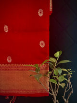 Red Beauty - Chanderi Silk Duppatta Chowdhrain Duppatta 5000.00 Chowdhrain