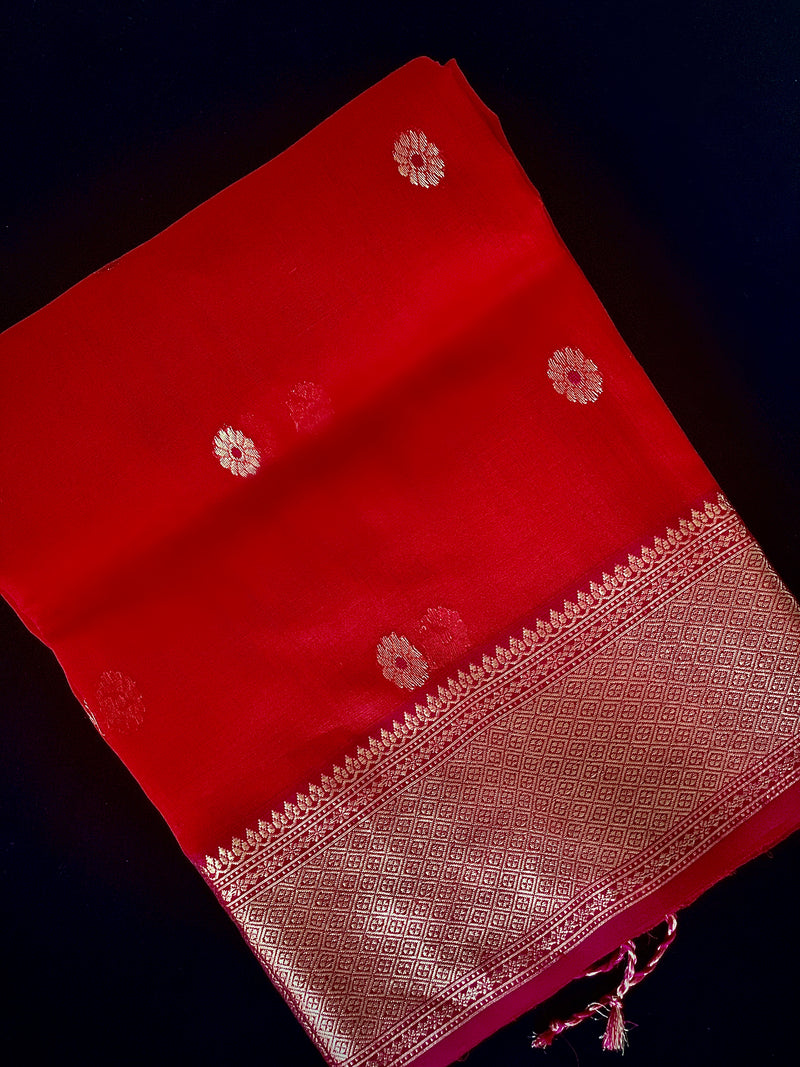 Red Beauty - Chanderi Silk Duppatta Chowdhrain Duppatta 5000.00 Chowdhrain