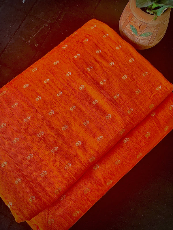 Sunflower Orange - Banarasi Running Fabric Chowdhrain Dress Material 1860.00 Chowdhrain