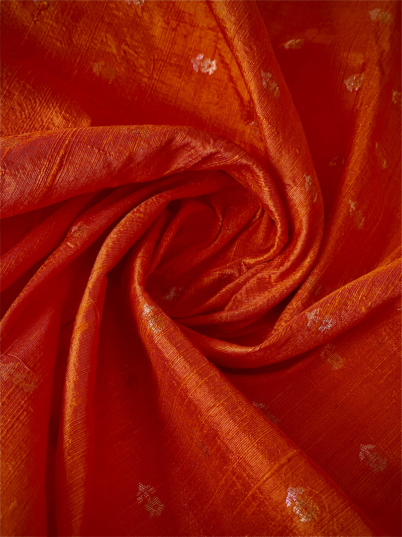 Sunflower Orange - Banarasi Running Fabric Chowdhrain Dress Material 1860.00 Chowdhrain