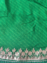 Green gota patti Leheriya Saree Chowdhrain Saree 14680.00 Chowdhrain
