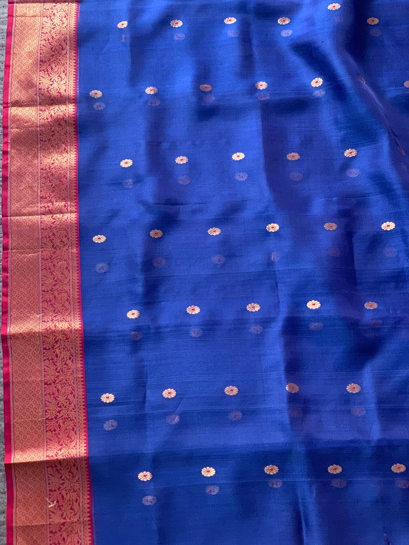 Royal Blue - Chanderi Silk Duppatta Chowdhrain Duppatta 5500.00 Chowdhrain