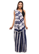Mul cotton batik saree - blue