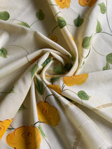 Yellow on yellow Handpainted Chanderi Saree Chowdhrain Saree 3400.00 Chowdhrain